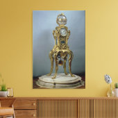Door Jacques Caffi gemaakte astronomische klok in Canvas Afdruk (Insitu (Woonkamer))
