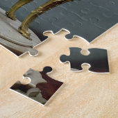 Door Jacques Caffi gemaakte astronomische klok in Legpuzzel (Zijkant)