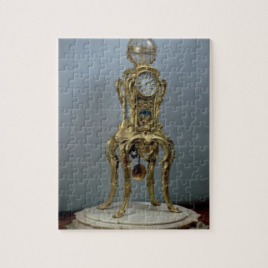 Door Jacques Caffi gemaakte astronomische klok in Legpuzzel (Verticaal)