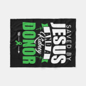 Door Jezus en een nier donororgaan transplantatie  Fleece Deken (Voorkant (Horizontaal))