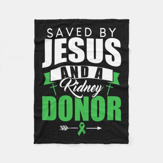 Door Jezus en een nier donororgaan transplantatie  Fleece Deken (Voorkant)