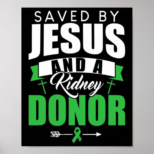 Door Jezus en een nier donororgaan transplantatie Poster (Voorkant)