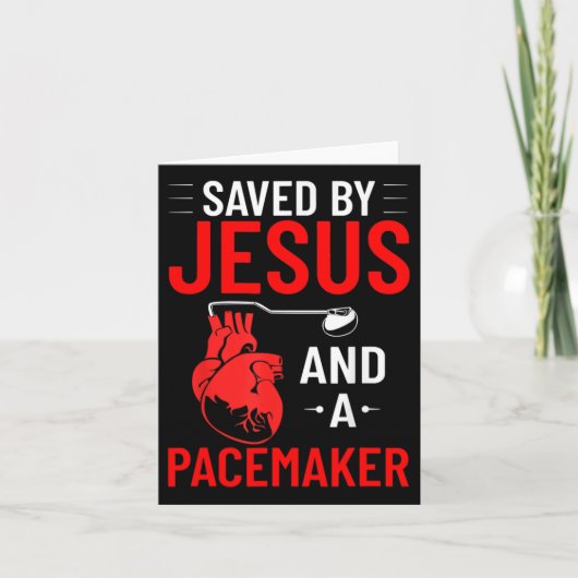 Door Jezus en een pacemaker hartziekte bewustzijn  Kaart (Voorkant)