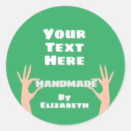 Door jou gegeven ronde sticker