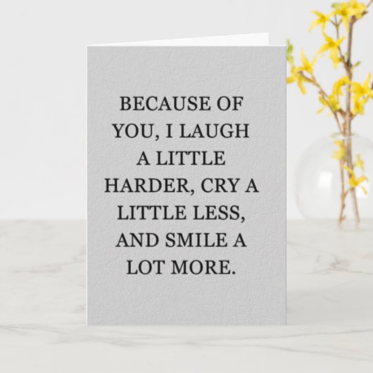 DOOR ‘JOU’ GLIMLACH IK VEEL MEER KAART (Gele Bloem)