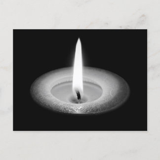 Door kaarslicht briefkaart