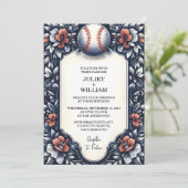 Door Kampioen Team Bal Veldhoogte Baseball Huwelij Kaart (Staand voorkant)