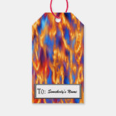 Door Kenneth Yoncich in brand gestoken Cadeaulabel (Voorkant)
