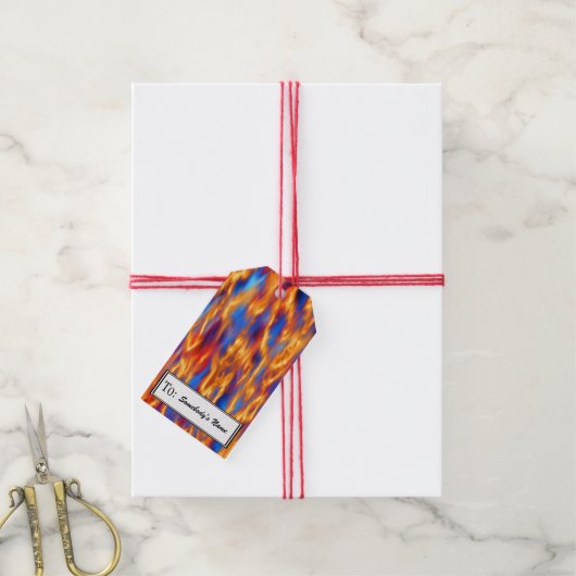 Door Kenneth Yoncich in brand gestoken Cadeaulabel (Met Touw)