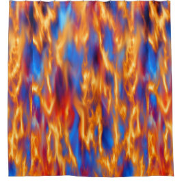 Door Kenneth Yoncich in brand gestoken Douchegordijn