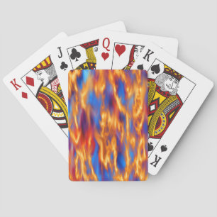 Door Kenneth Yoncich in brand gestoken Pokerkaarten