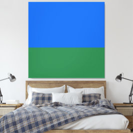Door kinderogen. Blue Green Perfect Day Canvas Afdruk