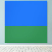 Door kinderogen. Blue Green Perfect Day Canvas Afdruk (Insitu (Houten vloer))