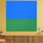 Door kinderogen. Blue Green Perfect Day Canvas Afdruk (Insitu (Woonkamer))