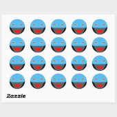 Door-K'Laard Stickable Viking Clupkitz Ronde Sticker (Vel)