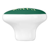 Door Knob Groene Monogram Keramische Knop (Zijkant)