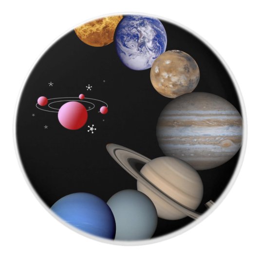 Door Knob Planets Keramische Knop (Voorkant)