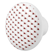 Door Knob Red Rose Floral  Keramische Knop (Rechts)