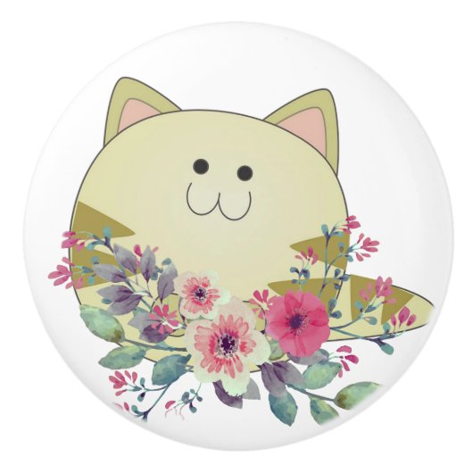 Door Knop Bloem Katten Kitten (Voorkant)