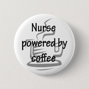 DOOR KOFFIE AANGEDRONGEN VERBRANDING RONDE BUTTON 5,7 CM
