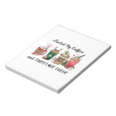 Door koffie en kerstmis gevoede kerstcadeau notitieblok (Linkerzijde)