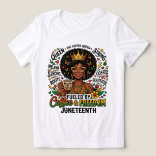 Door Koffie & Vrijheid Aangedreven Juneteenth T-sh Tri-Blend Shirt