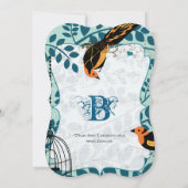 Door koraal en Blauwgroen kunstdeco geïnspireerde Kaart (Achterkant)