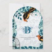 Door koraal en Blauwgroen kunstdeco geïnspireerde  Kaart (Achterkant)