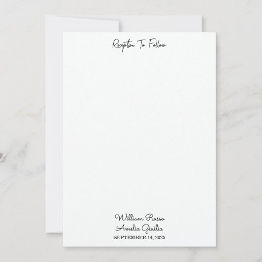 Door Lange Tule Regal Royal Glam Blush Roze Bruilo Kaart (Achterkant)