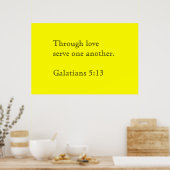Door liefde dienen elkaar poster (Keuken)