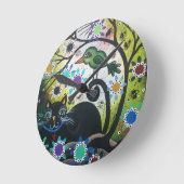 door Lori Everett_ Day of the Dead, Black Cat, Bir Ronde Klok (Hoek)