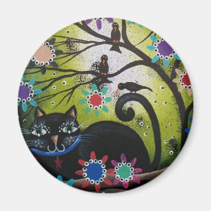 door Lori Everett_ Day of the Dead, Mexican, Black Magneet