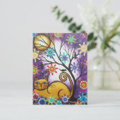 door Lori Everett_ Day of the Dead_Mexican_Cat Briefkaart (Staand voorkant)