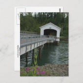 Door Lowell gedekte brug Briefkaart (Voorkant / Achterkant)