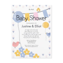 Door Mail Balloons en Birds Boy Baby shower