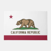 Door Mat with Flag of California State, USA (Voorkant)