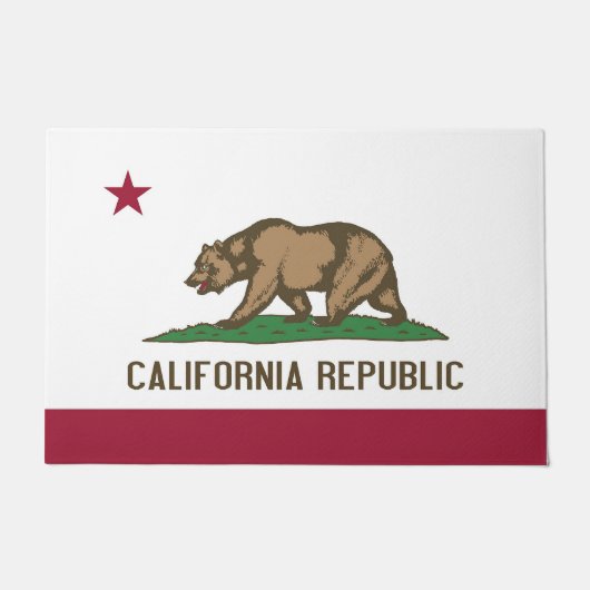 Door Mat with Flag of California State, USA (Voorkant)