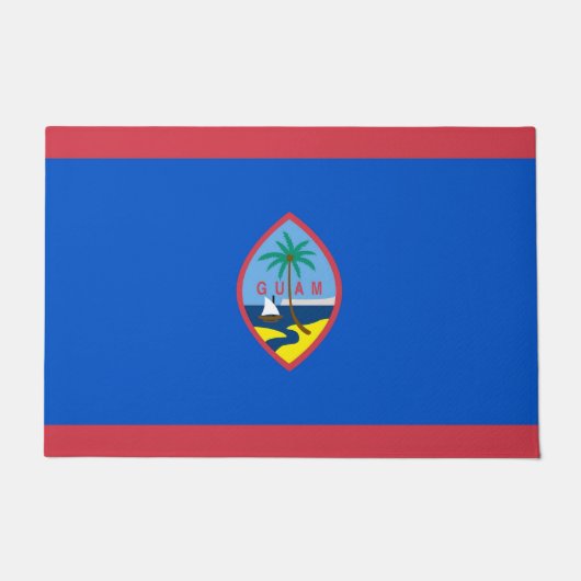 Door Mat with Flag of Guam, USA (Voorkant)
