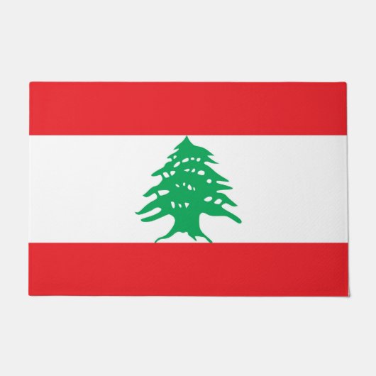 Door Mat with Flag of Lebanon (Voorkant)