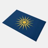 Door Mat with Flag of Macedonia, Greece (Schuin)