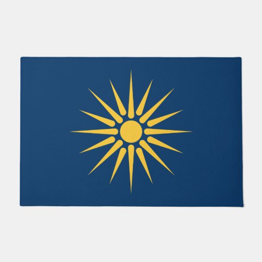 Door Mat with Flag of Macedonia, Greece (Voorkant)