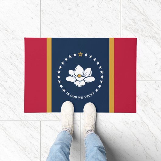 Door Mat with Flag of Mississippi State, USA (Binnen)