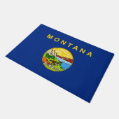 Door Mat with Flag of Montana State, USA (Schuin)
