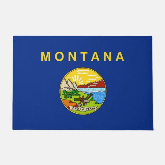 Door Mat with Flag of Montana State, USA (Voorkant)