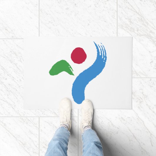 Door Mat with Flag of Seoul, South Korea (Binnen)