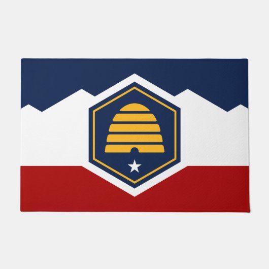 Door Mat with new Flag of Utah State, USA (Voorkant)