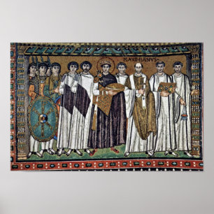 door Meister von San Vitale in Ravenna (beste kwal Poster