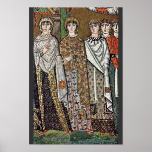 door Meister von San Vitale in Ravenna (beste kwal Poster