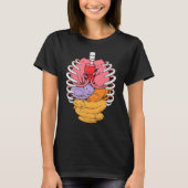 Door menselijke anatomie geïnspireerde kat-organen t-shirt (Voorkant)