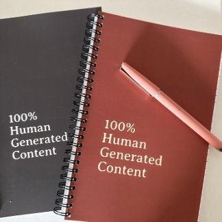 Door mensen gemaakt inhoud Anti AI Notitieboek